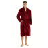 Bata de Baño Salida Ducha Tela Sherpa Suave Adulto Unisex Variante Color Bordo