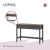 Mesa de Arrime Lumax Recibidor y Aparador 2 cajones gris oscuro Mesa de Arrime Lumax Recibidor y Aparador 2 cajones gris oscuro