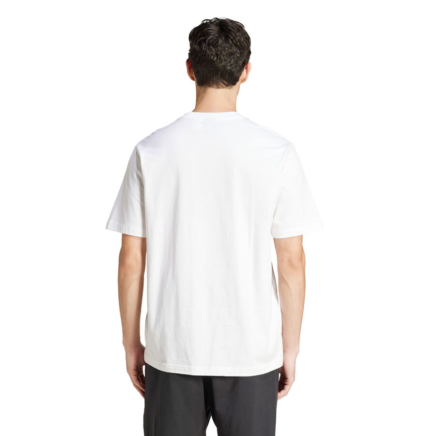 Remera de Hombre Adidas Essentials Linear Single Jersey M Blanco - Negro