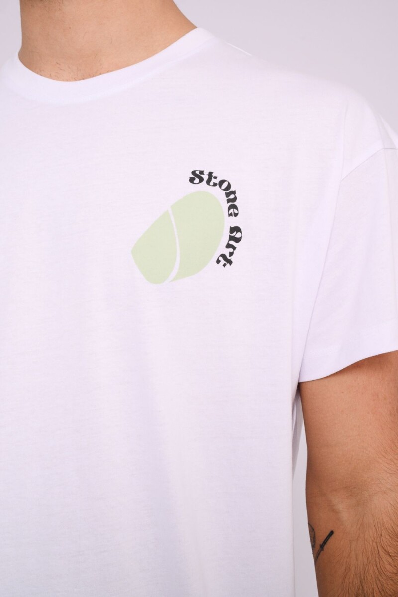 Remera oversize estampada Blanco