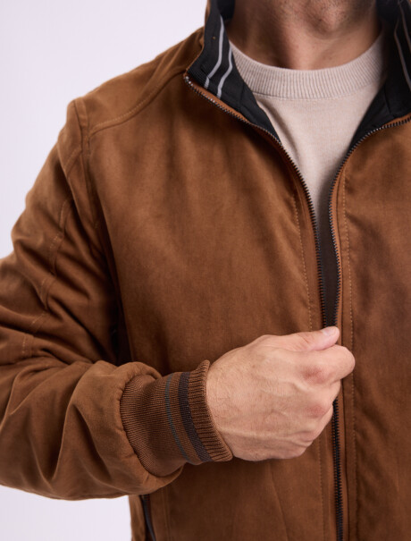 Campera reversible suede camel