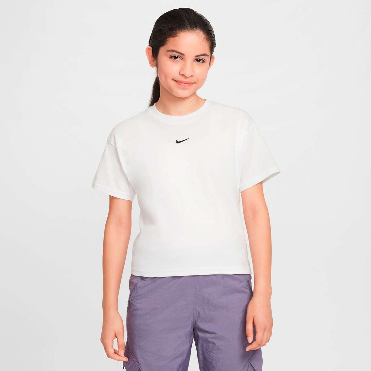 Remera Tee Boxy Esencial Lbr de Niña - Blanco 