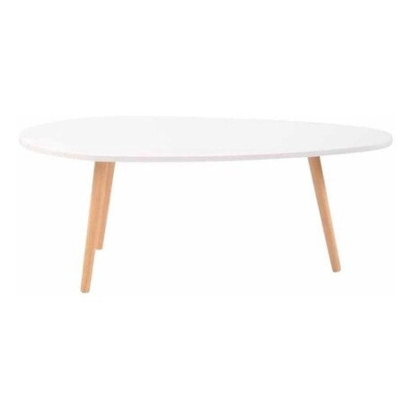 Mesa céntrica Selecta en madera de bamboo 99x70x46cm Blanco