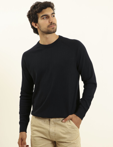 470450 SWEATER HARRINGTON LABEL Azul Oscuro