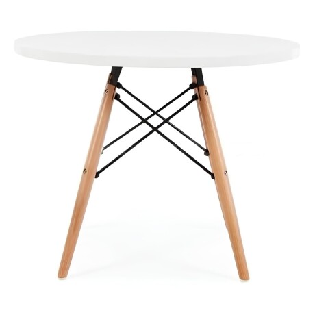 Juego de comedor Con Mesa Circular de 120cm + 4 sillas Eames Blanco