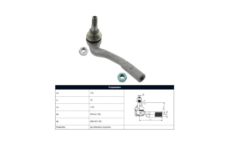 Puntero Mercedes Benz C 180 Kompressor (W204)/C 250 Cgi (W204)/C 200 Kompressor (W204)/C 200 Cgi (W204) 10-14 Izq Puntero Mercedes Benz C 180 Kompressor (W204)/C 250 Cgi (W204)/C 200 Kompressor (W204)/C 200 Cgi (W204) 10-14 Izq