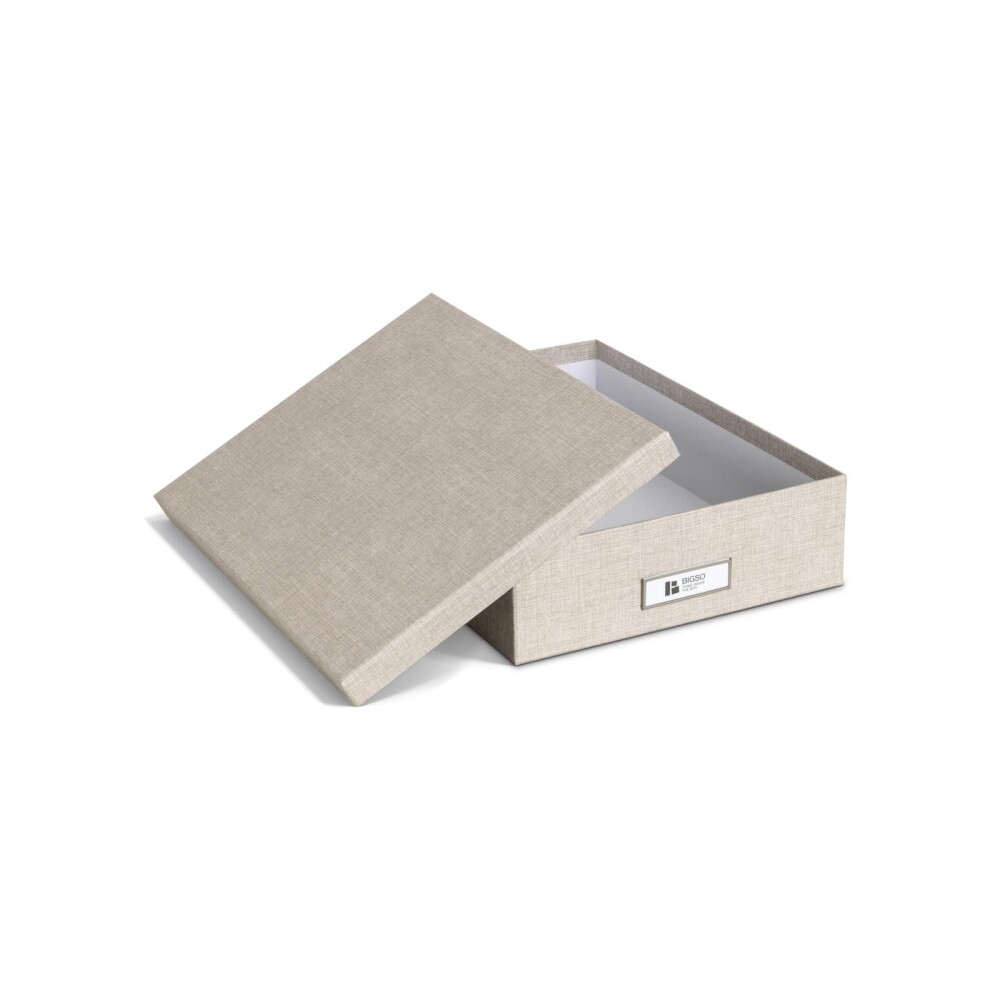 CAJA ORG C/TAPA PAPEL NATURAL-BEIGE OSKAR