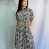 Vestido Caliza Black/white