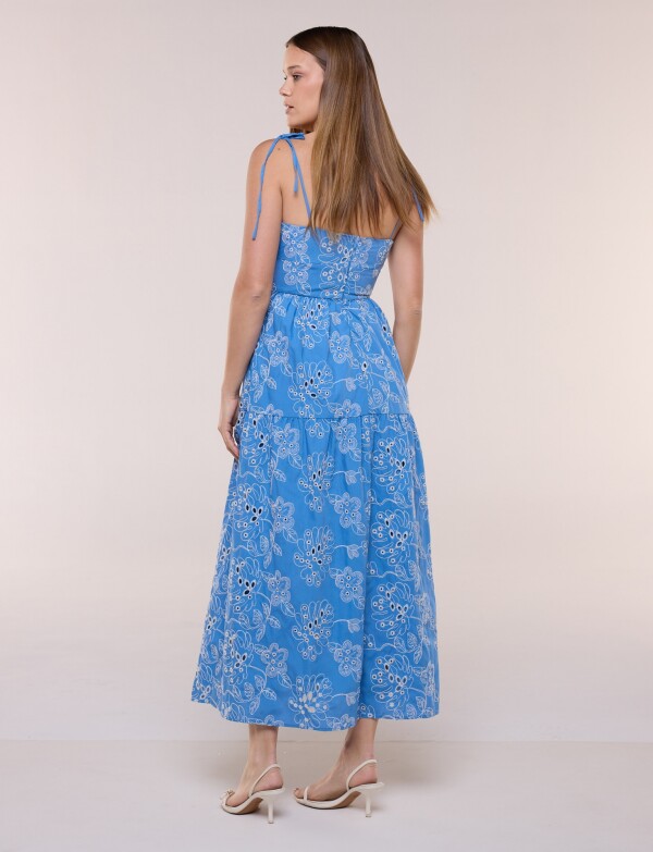 Vestido Broderie AZUL/MULTI