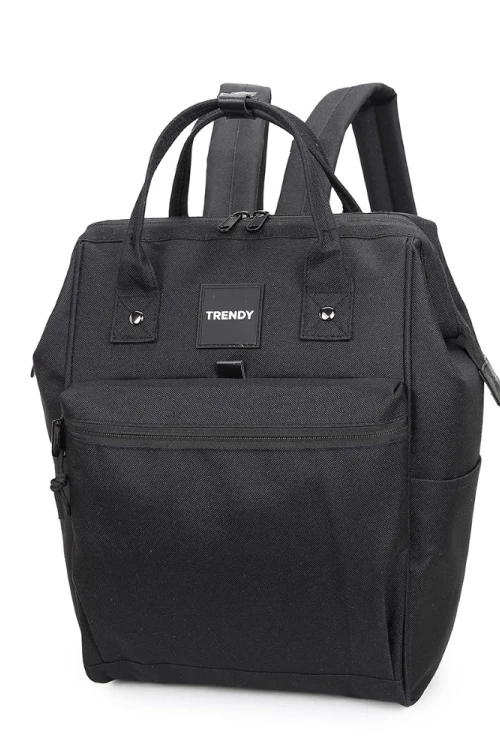 Mochila boca de pez multicierres Negro