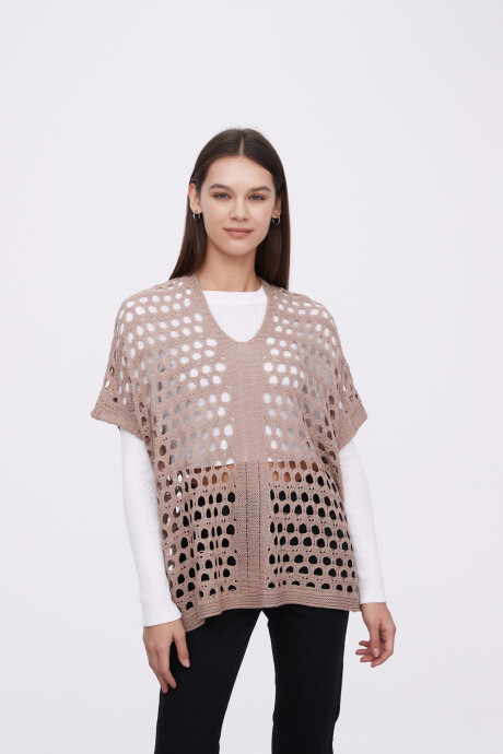 Poncho Almar Beige Oscuro