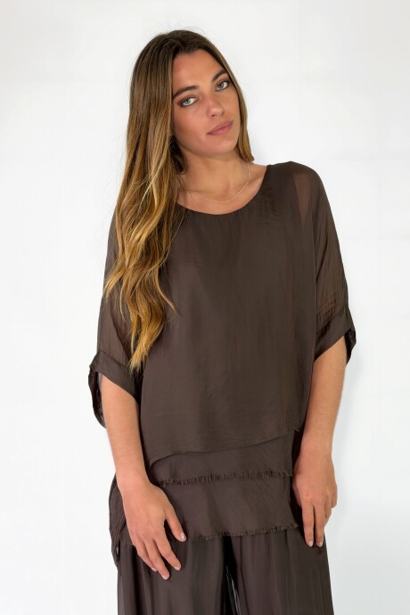 BLUSA ANDROS Chocolate