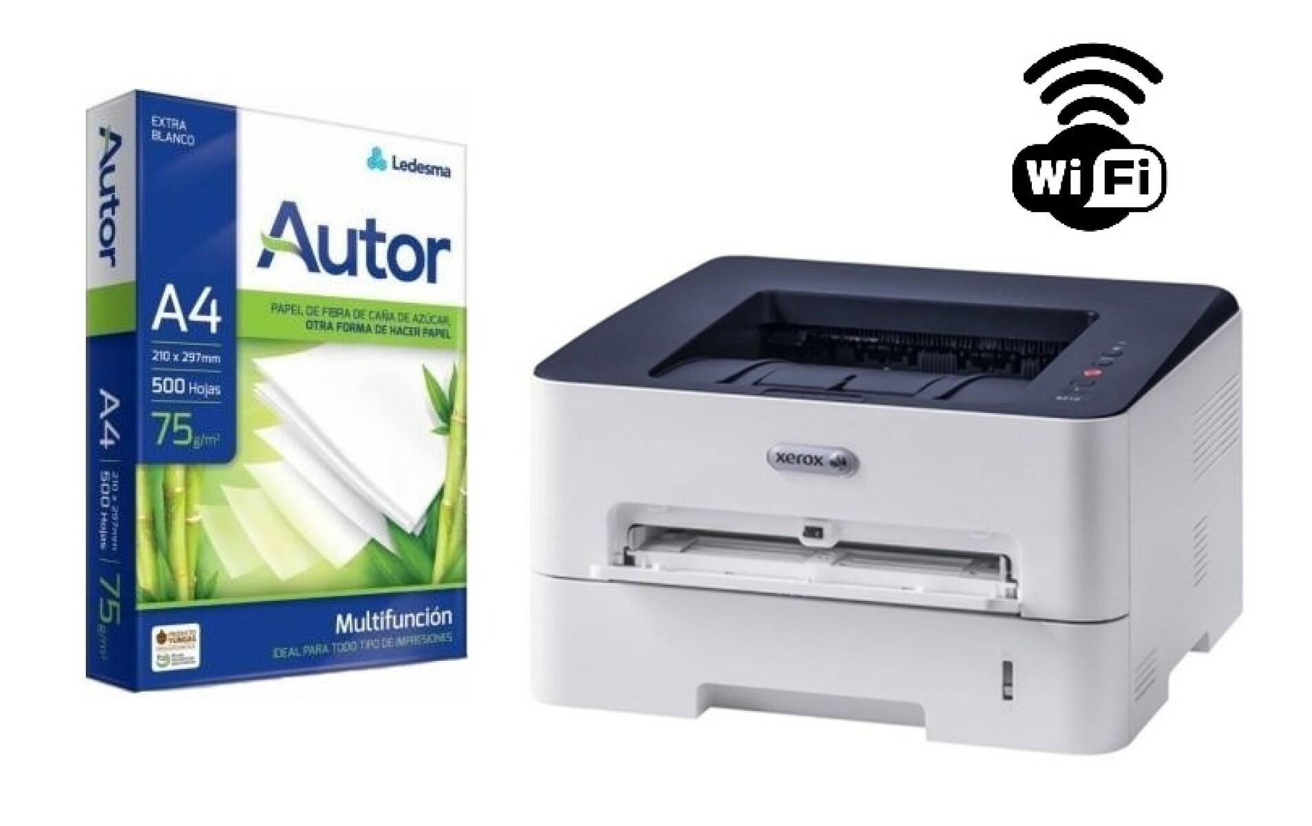 Impresora Multifuncion + Resma de 500 Hojas 