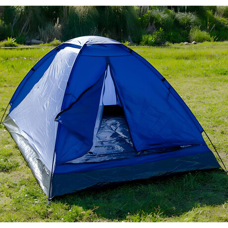 Combo Carpa Arye 4/5 personas + 2 Colchones Inflables de 1 Plaza Azul