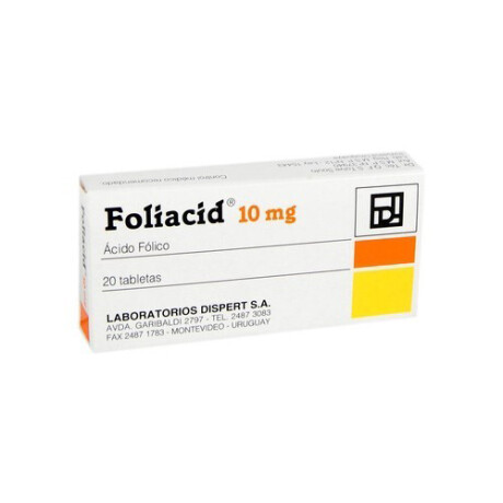 Foliacid 10mg 20 Tabletas Foliacid 10mg 20 Tabletas