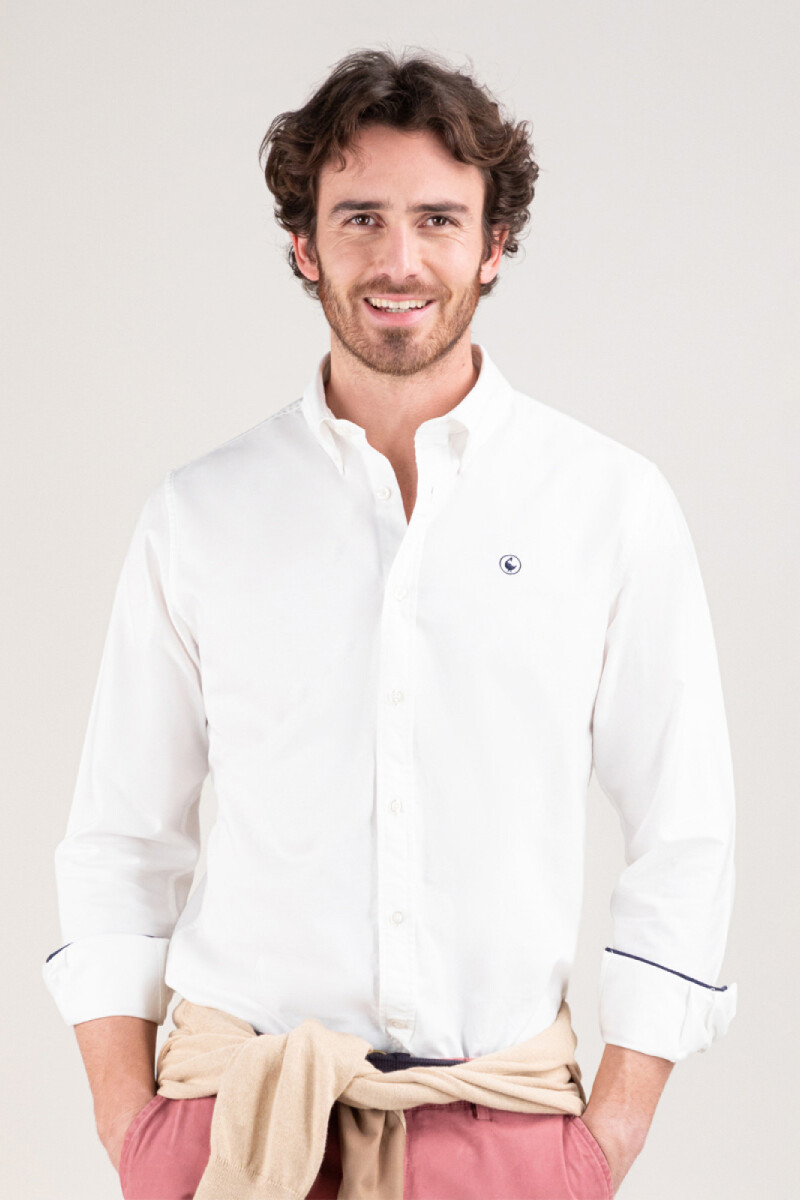 Camisa Garment Dyed Blanca