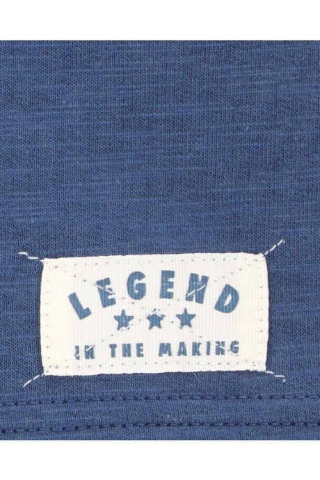 Short deportivo de algodón, azul marino Sin color