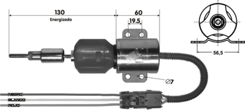 AUTOMATICO DE ARRANQUE - SOL/DE PARE VW CUMMINS 24V=YK.045.24V 56.5MM LC