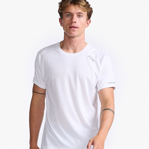 Polo Running Aero Tee Hombre White/silver Reflective