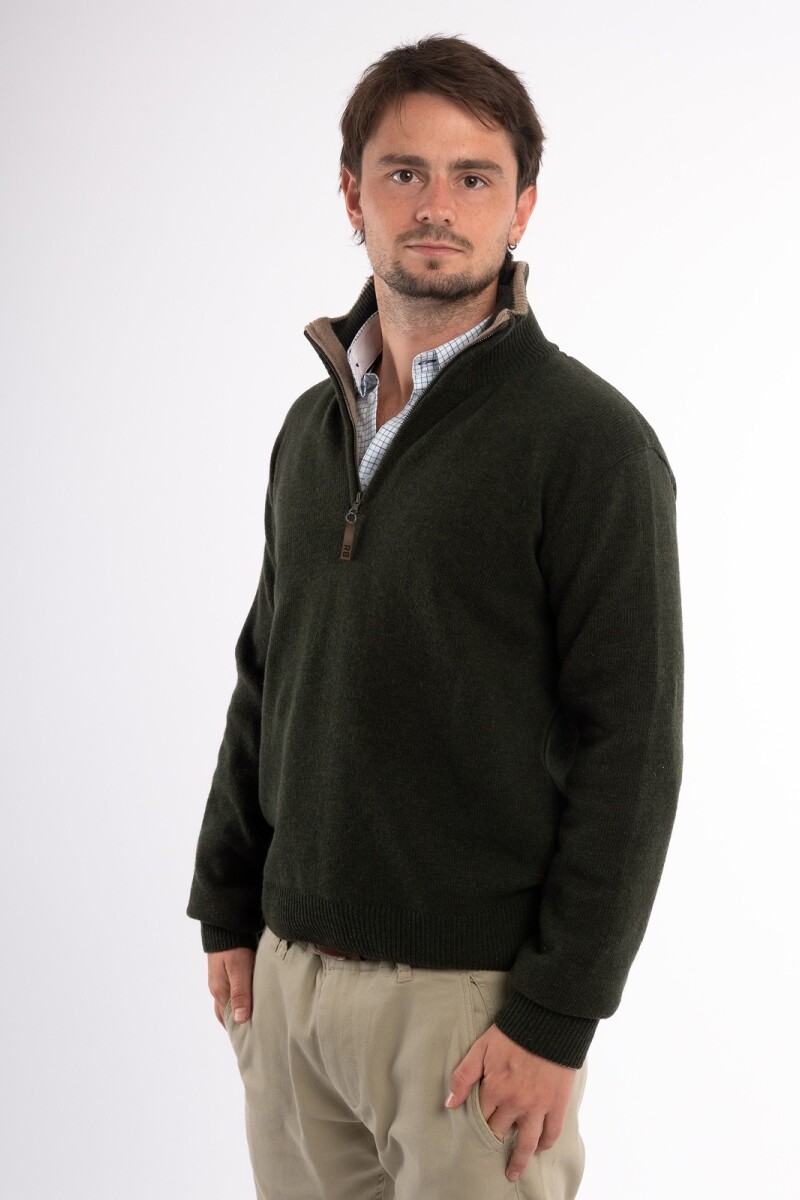 Sweater Cardif Lambswool Brixton Verde