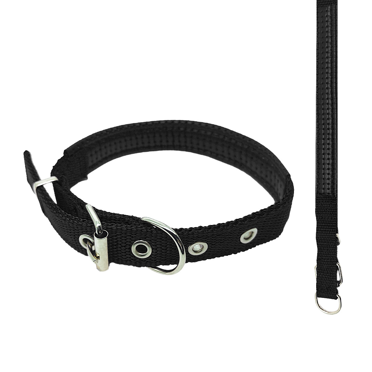 Collar 2cm Perros Gatos Interior Acolchado - Color negro 