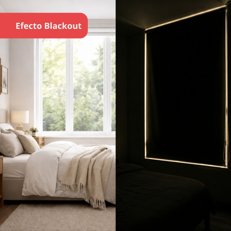 Set x2 Cortina roller blackout 100x200 cm BLANCO