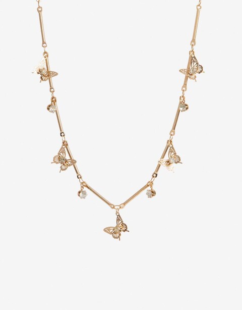 Collares Cortos Metal Collares Cortos Metal Mariposa - Dorado