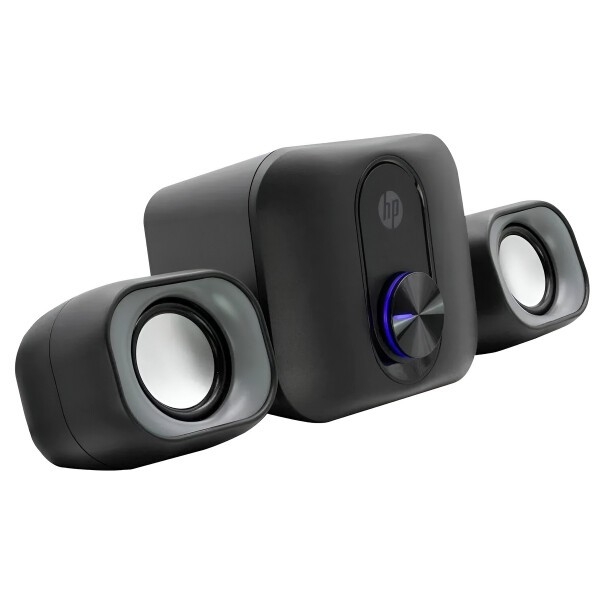 Mini Home Theater 2.1 Hp Parlantes + Subwoofer Plug Jack Led Color Gris