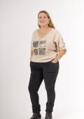 Remera viscosa con aplique print Made in Italy Remera viscosa con aplique print Made in Italy