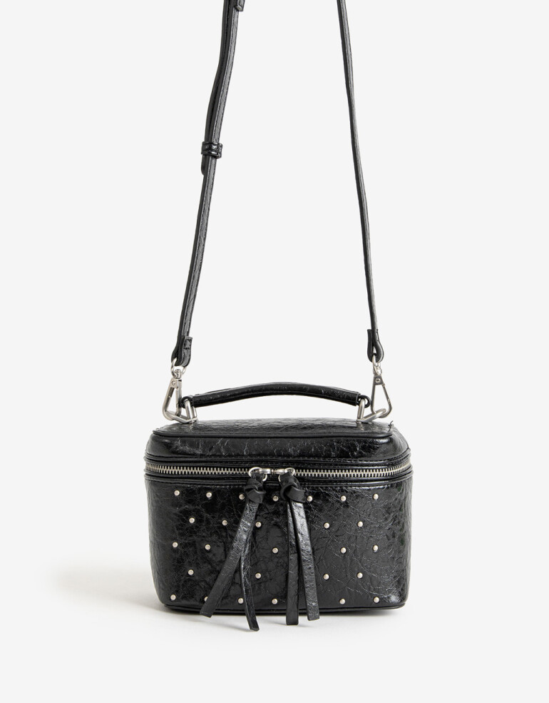Bandoleras Cartera Formato Bandolera Con Tachas - Negro