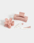 Accesorios Pelo Set Con flores Set De Piquitos Y Broches - Combinacion Bicolor