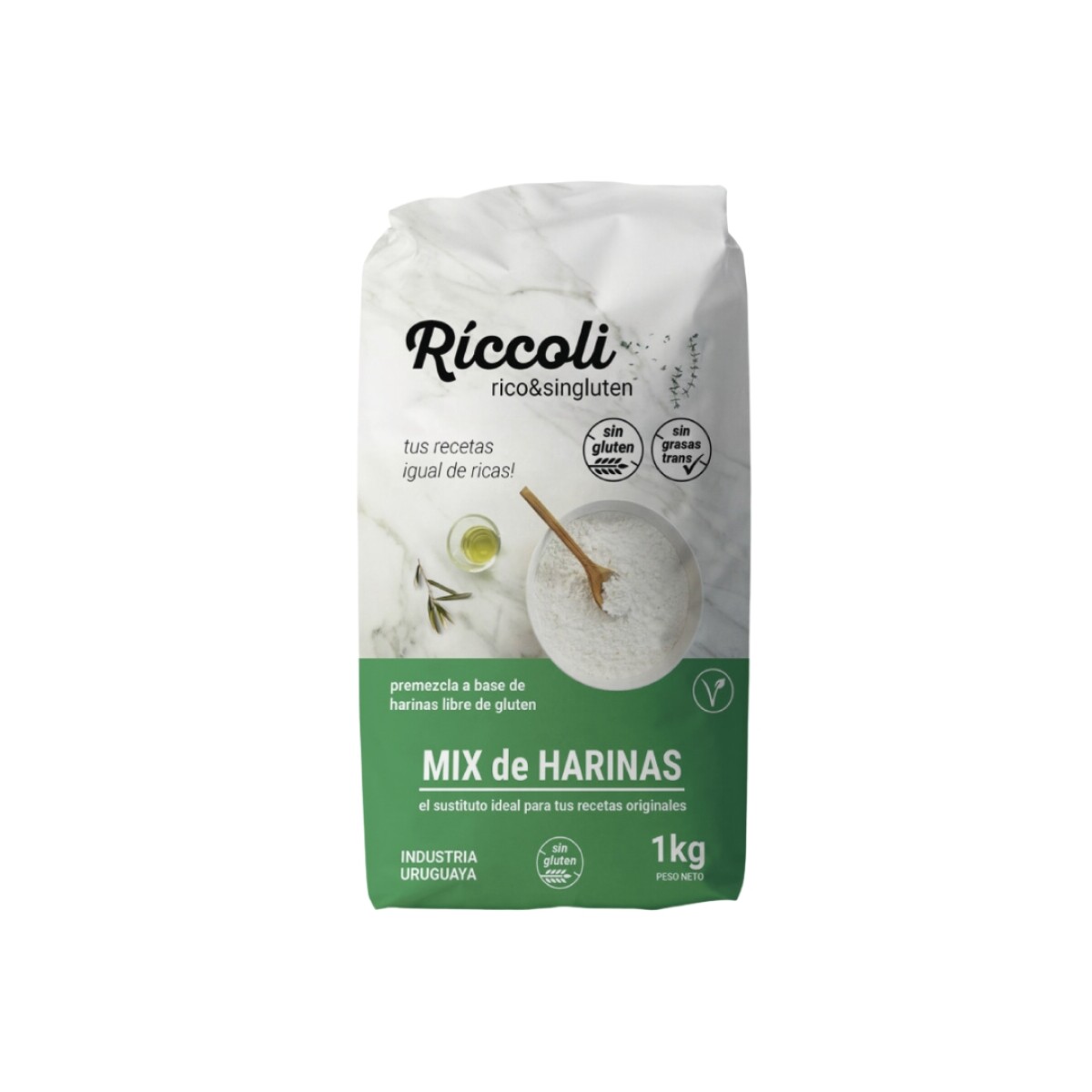 Mezcla De Harina Vegana Sin Gluten Riccoli 1k 