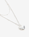Collares Cortos Con Dijes Collar Corto Layer Corazón - Plateado