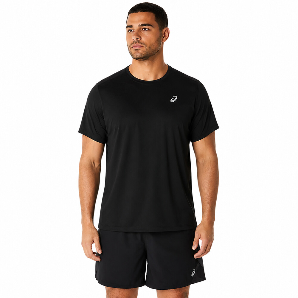 Polo Running Asics Silver SS Top Hombre Performance Black