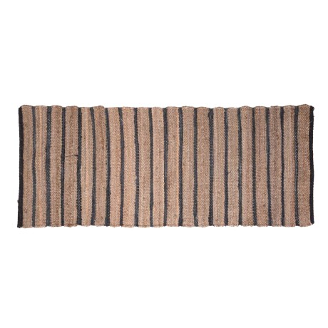 ALFOMBRA RAYAS YUTE-Y-ALGODON NATURAL-BEIGE HEMMING