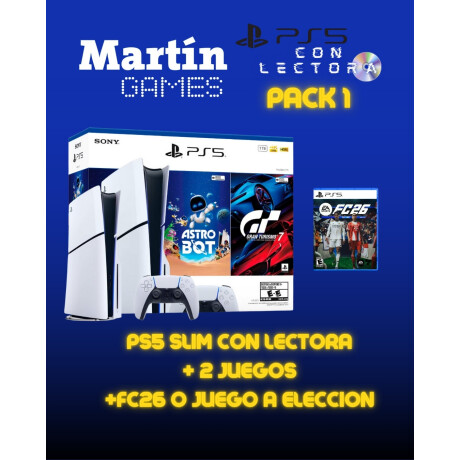 CONSOLA Playstation 5 PS5 SLIM CON LECTORA 0KM + ASTROBOT + GT7 + FC26 CONSOLA Playstation 5 PS5 SLIM CON LECTORA 0KM + ASTROBOT + GT7 + FC26