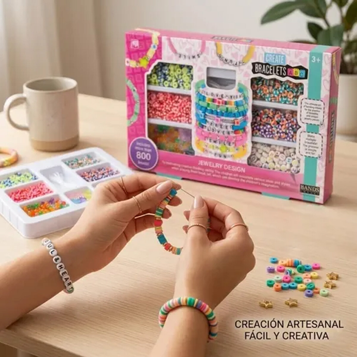 Set Belleza x 800 Cuentas para Crear Pulseras 