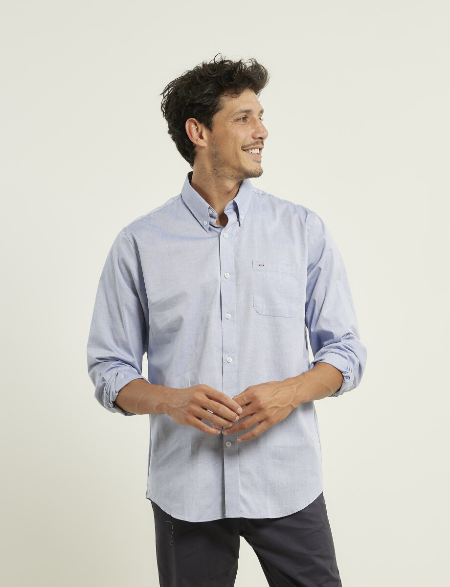011762 CAMISA HARRINGTON LABEL Azul