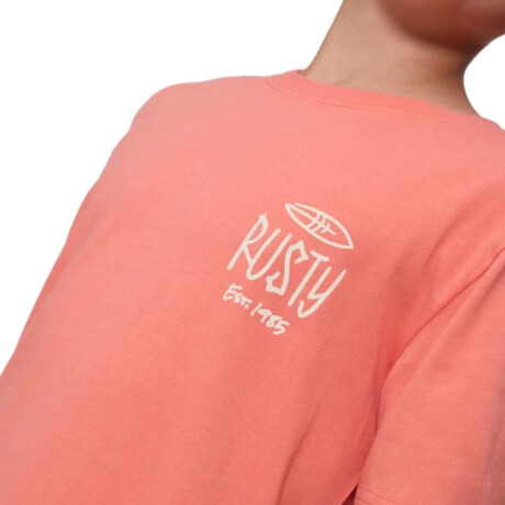 Remera Rusty Rokai Niño Rosado