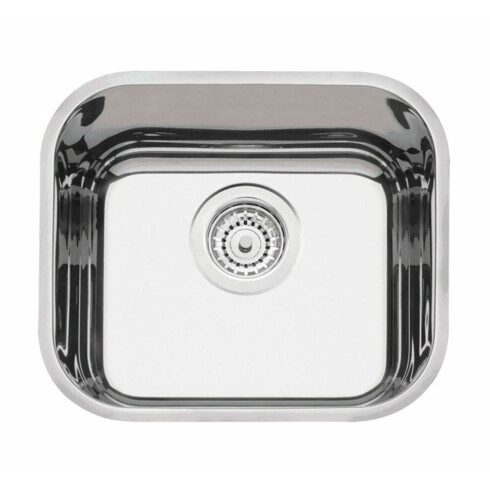Pileta Para Cocina De Acero Inoxidable 40X34X17 Con Valvula Canastilla 000