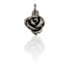 Dije Flor Rosa-Plata Quemada e inflada-Sin Piedra-CP3351 sinpiedra