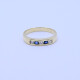 Anillo medio sin fin oro 18k zafiros y brillantes Anillo medio sin fin oro 18k zafiros y brillantes