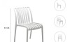 Silla de Exterior Omega Blanco Tiza