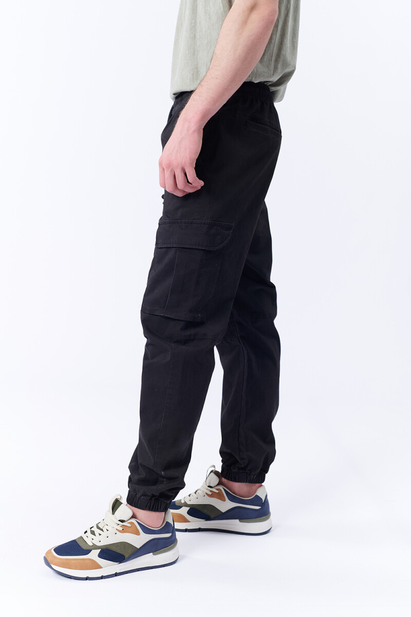 Pantalón cargo jogger Negro