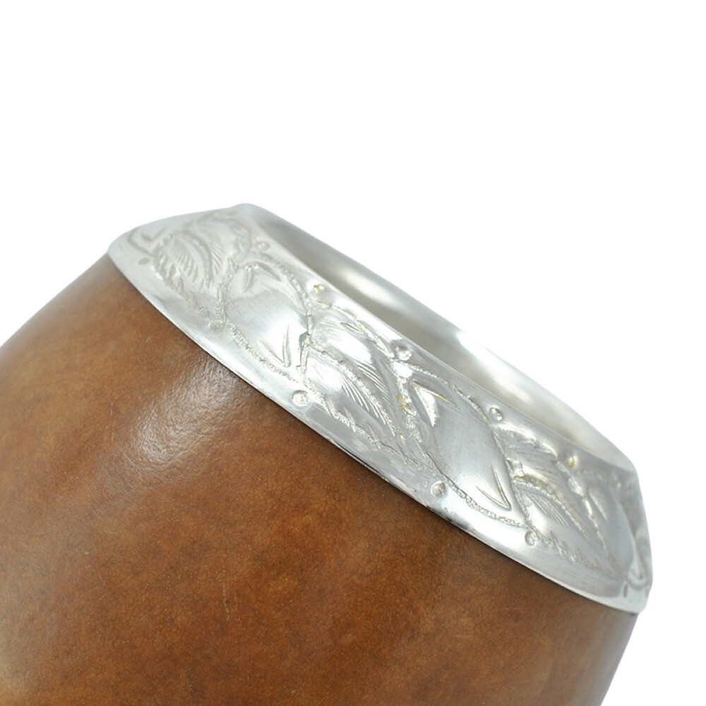 Mate Con Virola De Plata 1,5 Cincelada Mate Con Virola De Plata 1,5 Cincelada