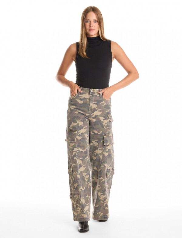 Jean Cargo Camuflado VERDE/MULTI