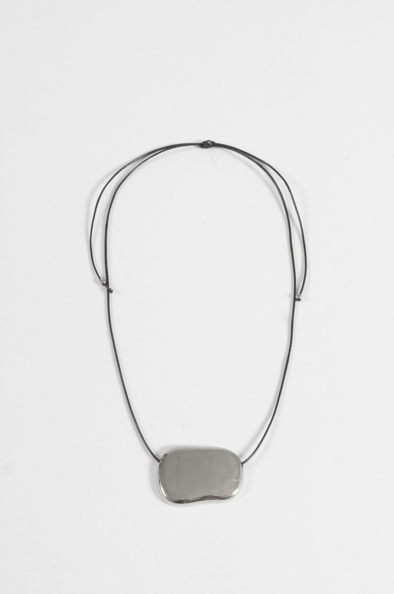 Collar cordón acero bold - plateado 
