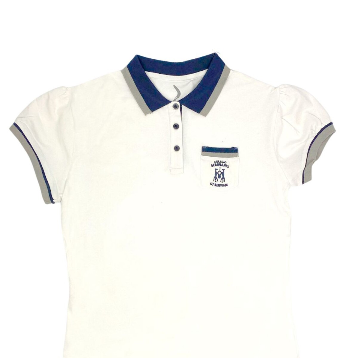 Remera Polo femenina Colegio Seminario Blanco