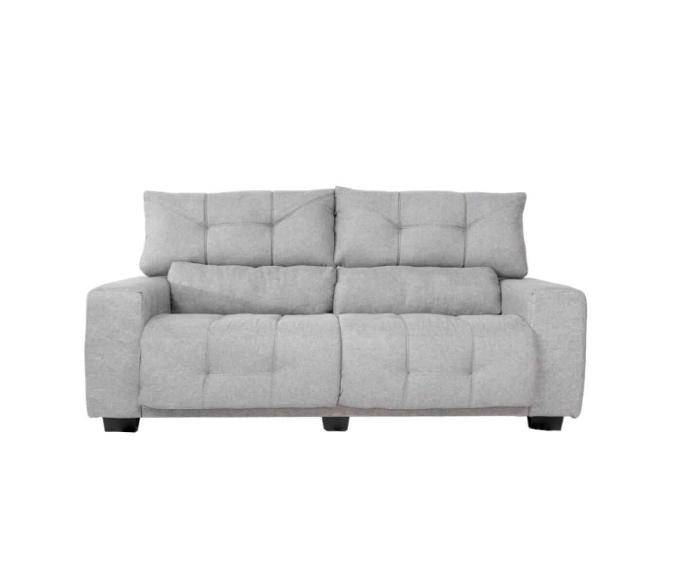 Sofa Le Mans 3 Cuerpos Hellen Gris Claro 