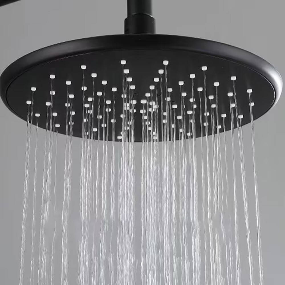 Barral de ducha Monocomando Exterior con transferencia Milano negro mate Barral De Ducha Monocomando Exterior Con Transferencia Milano Negro Mate